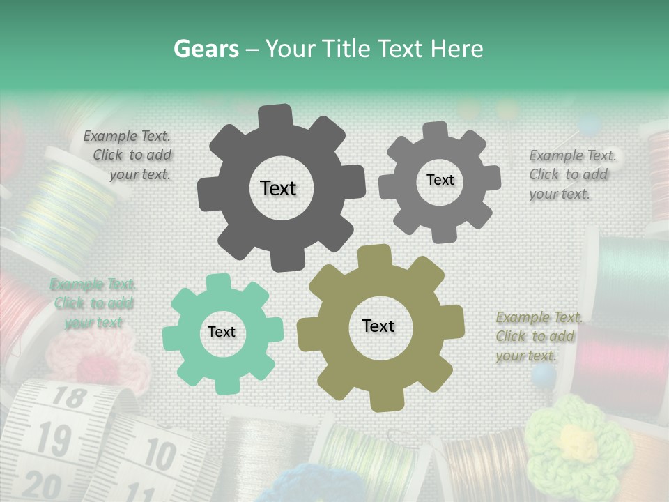 Setting Wooden Gold PowerPoint Template