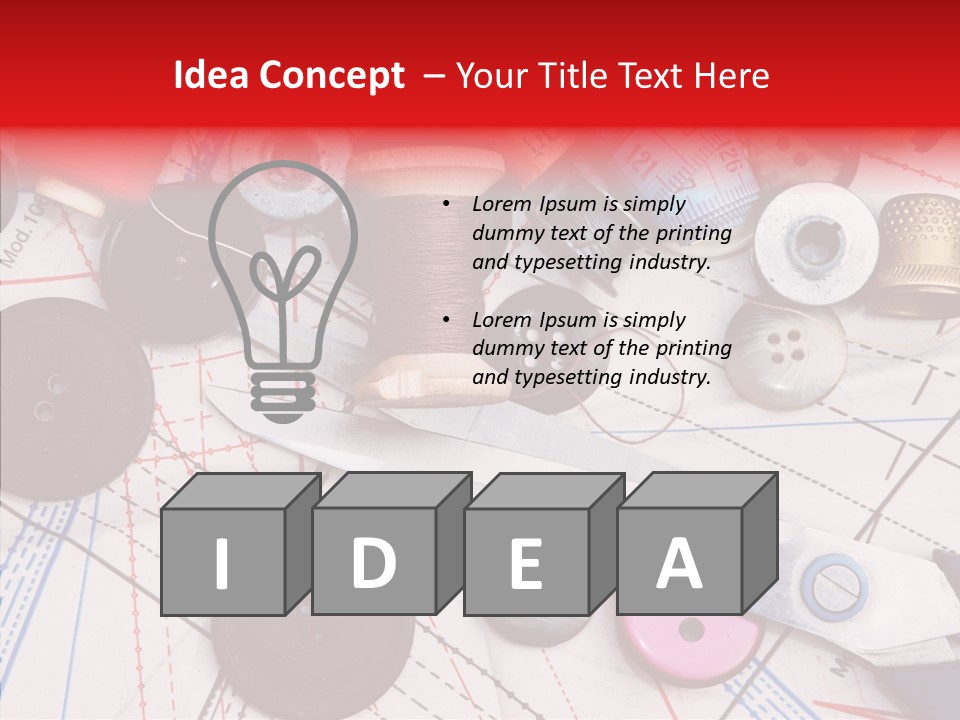 Sew Spool Textile PowerPoint Template