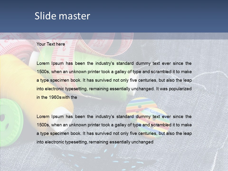 Heart Cloth Black PowerPoint Template