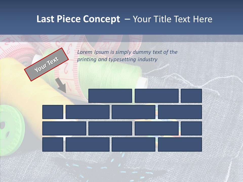 Heart Cloth Black PowerPoint Template