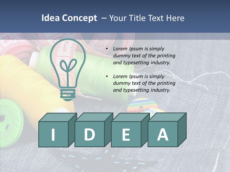 Heart Cloth Black PowerPoint Template