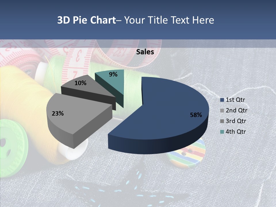 Heart Cloth Black PowerPoint Template