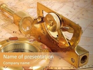 Old Navigation Devices PowerPoint Template