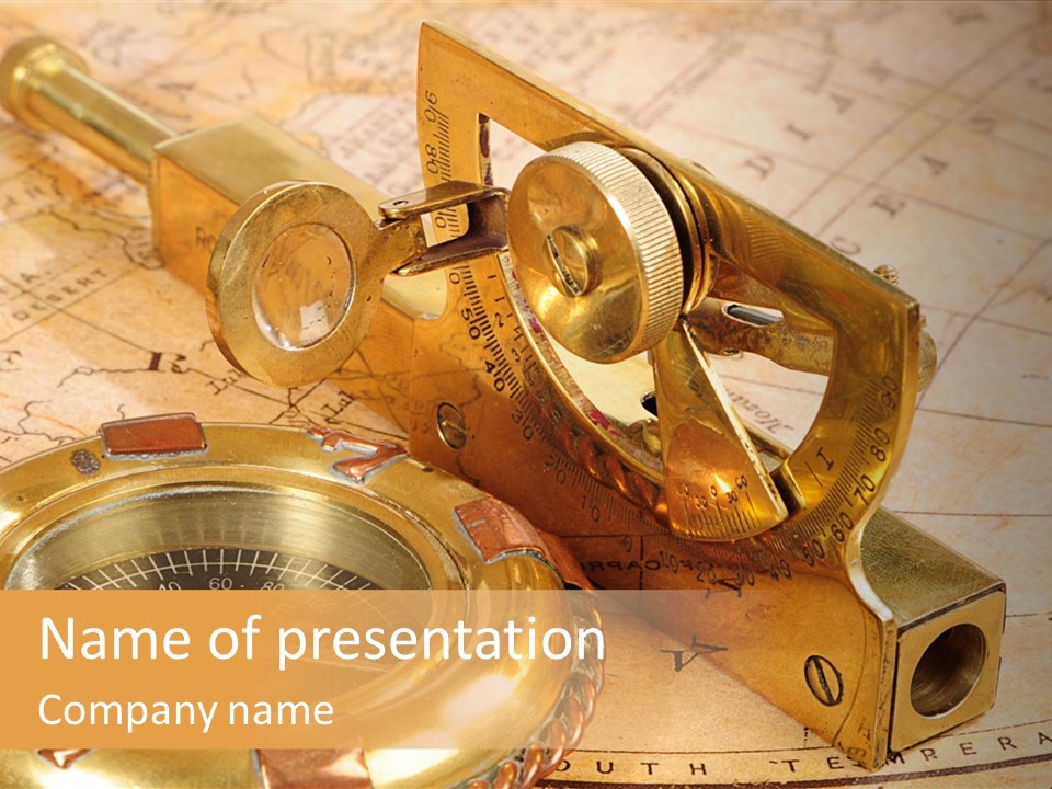 Old Navigation Devices PowerPoint Template