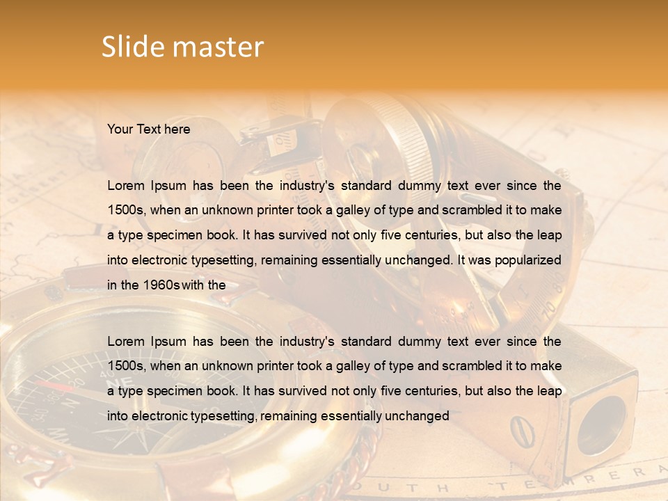 Old Navigation Devices PowerPoint Template