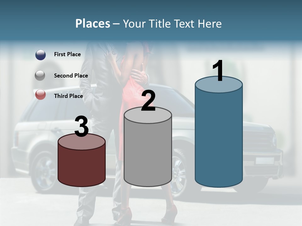 Couple And Car PowerPoint Template