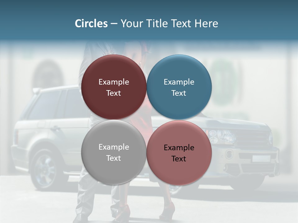 Couple And Car PowerPoint Template