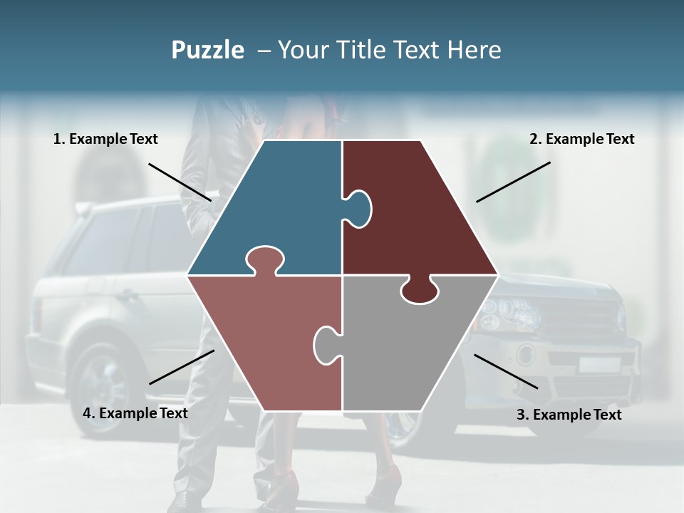 Couple And Car PowerPoint Template