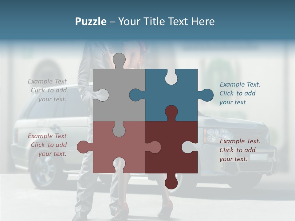 Couple And Car PowerPoint Template