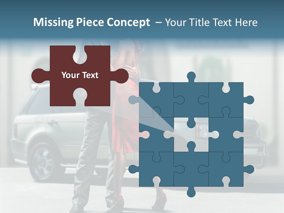 Couple And Car PowerPoint Template