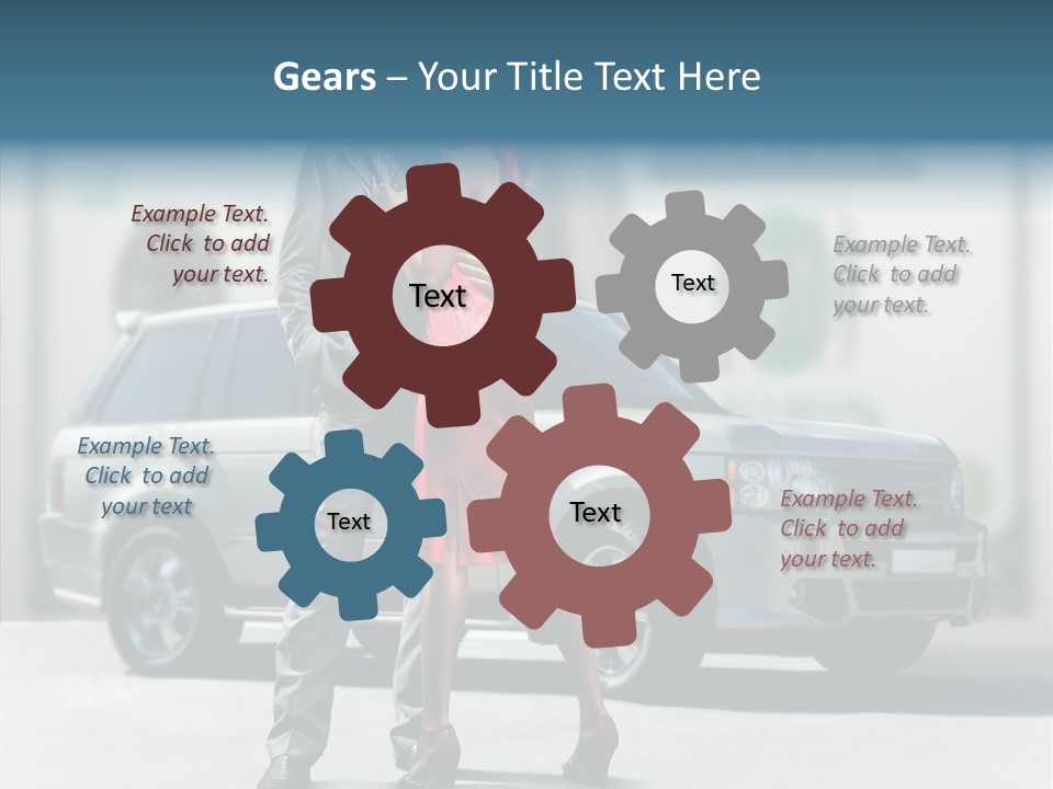 Couple And Car PowerPoint Template