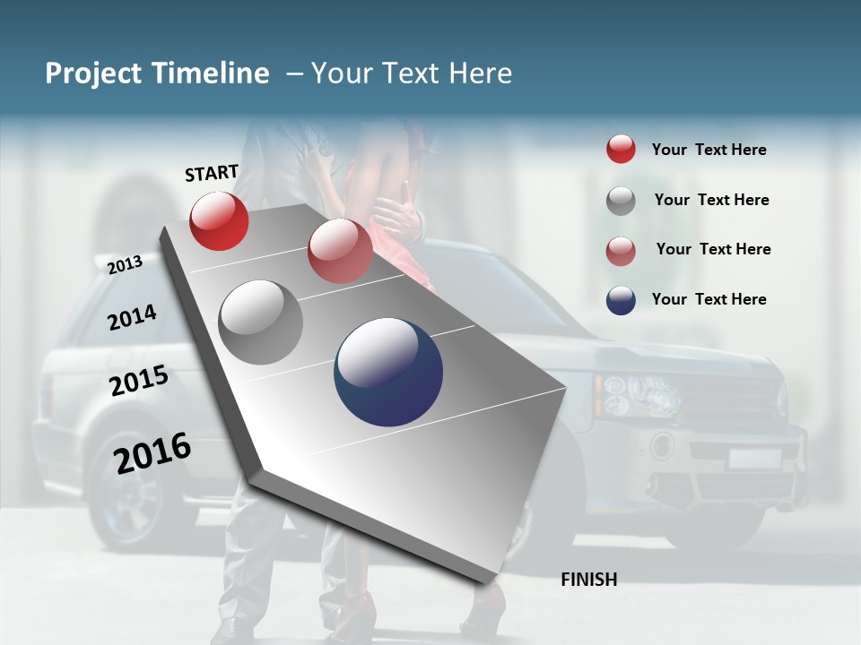 Couple And Car PowerPoint Template