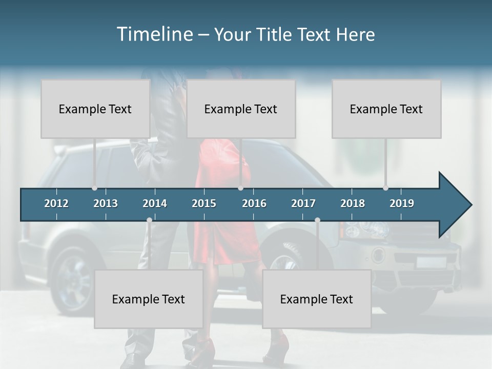 Couple And Car PowerPoint Template