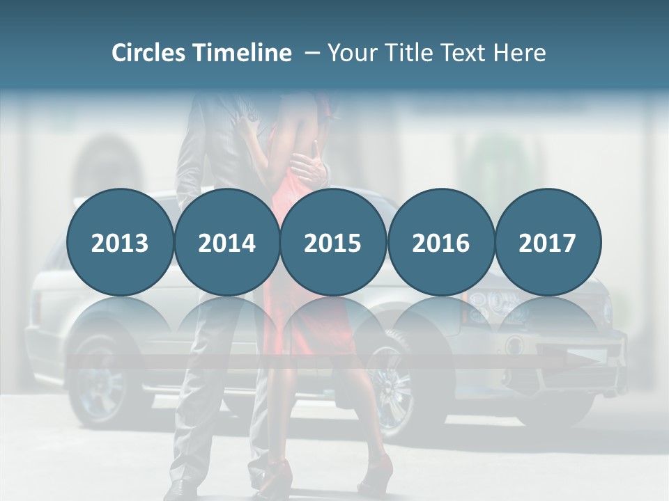 Couple And Car PowerPoint Template