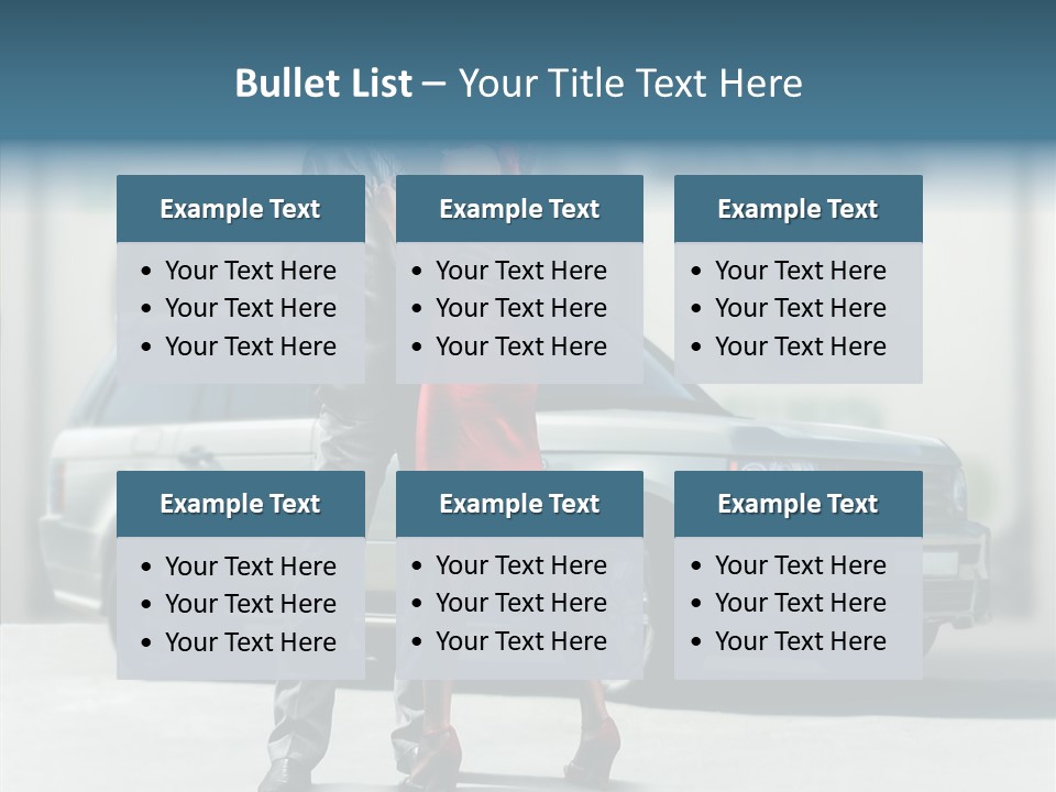 Couple And Car PowerPoint Template