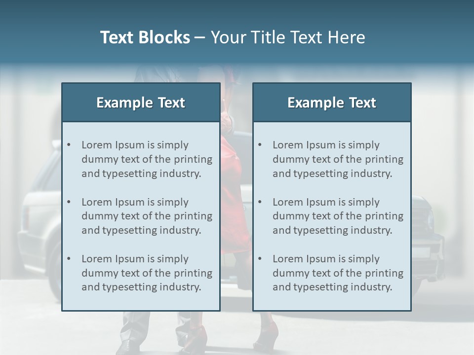 Couple And Car PowerPoint Template