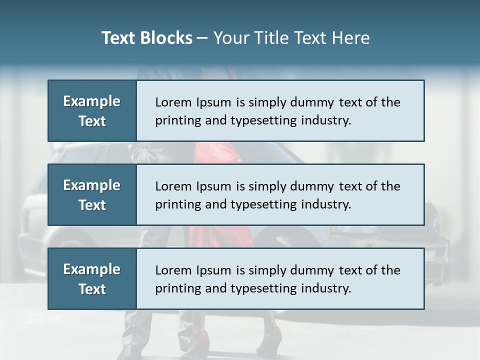 Couple And Car PowerPoint Template