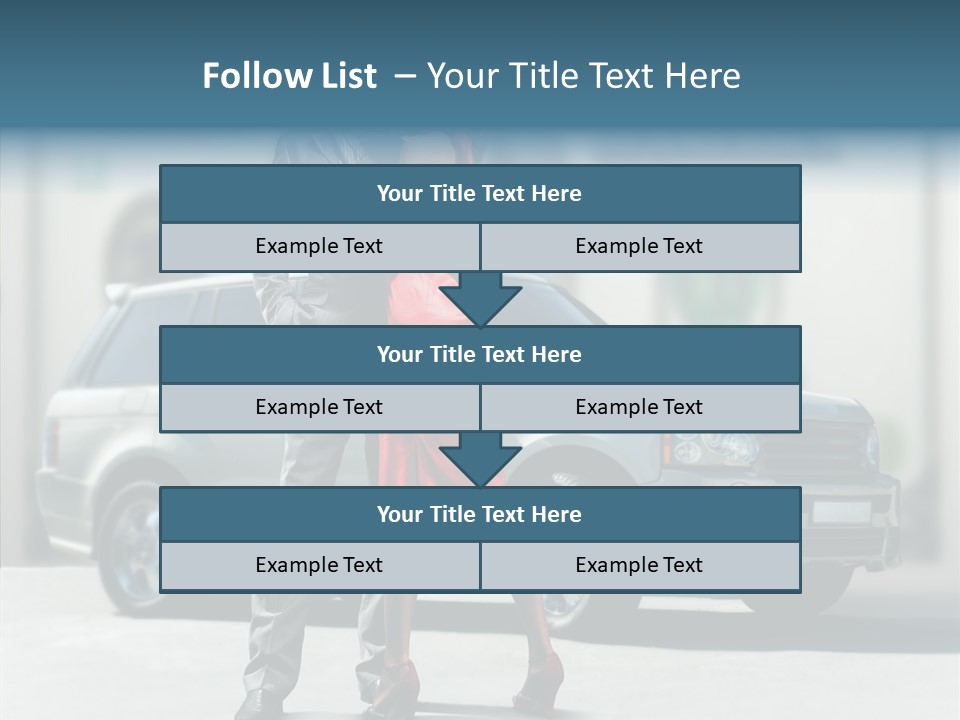 Couple And Car PowerPoint Template