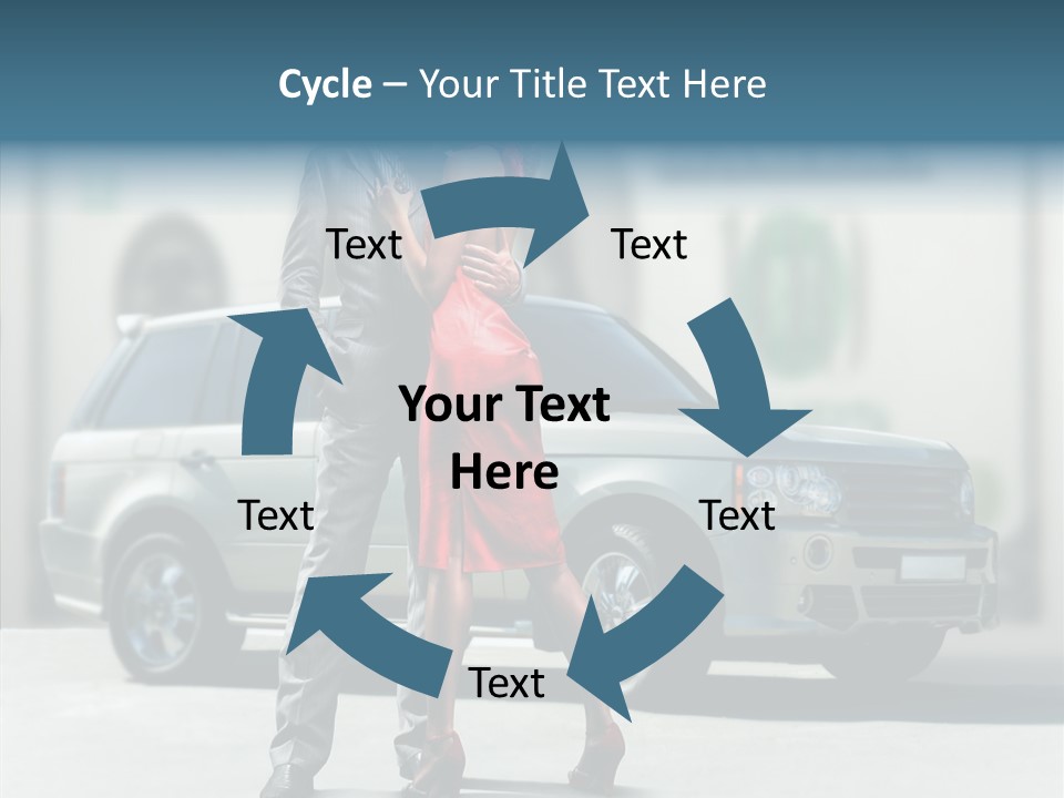 Couple And Car PowerPoint Template