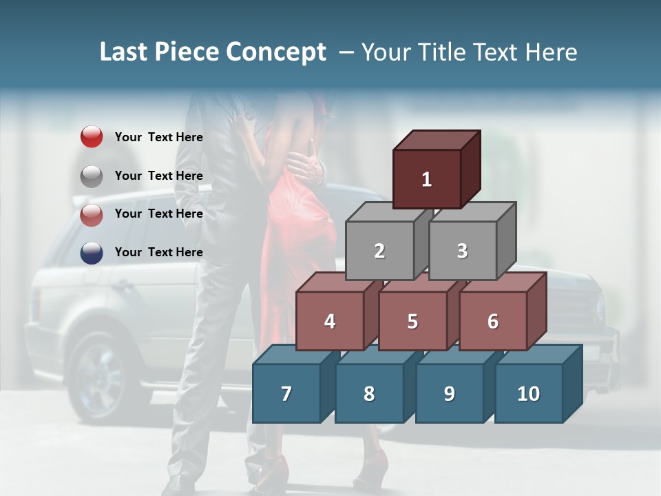 Couple And Car PowerPoint Template
