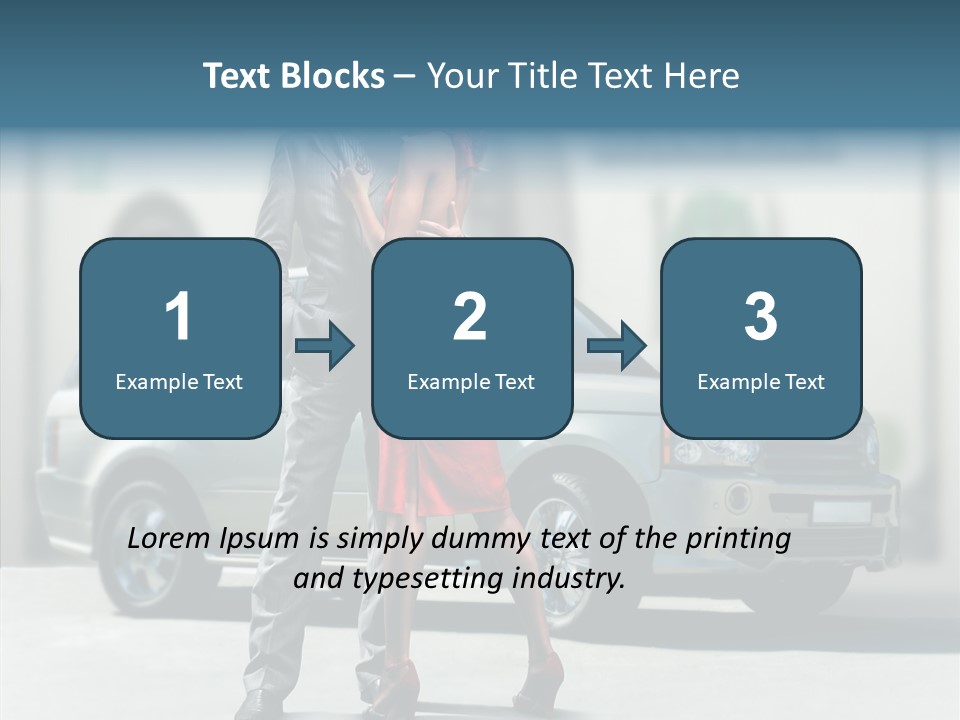 Couple And Car PowerPoint Template