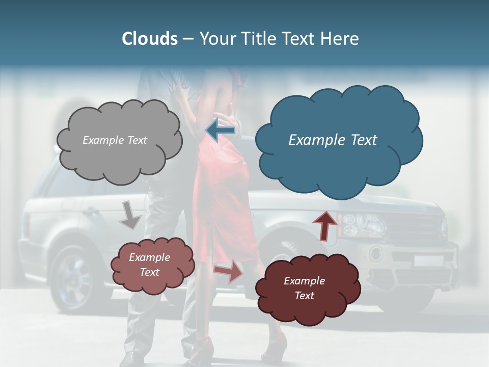 Couple And Car PowerPoint Template