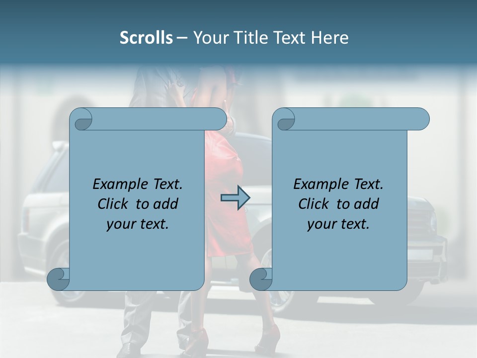 Couple And Car PowerPoint Template
