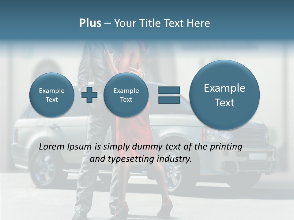 Couple And Car PowerPoint Template