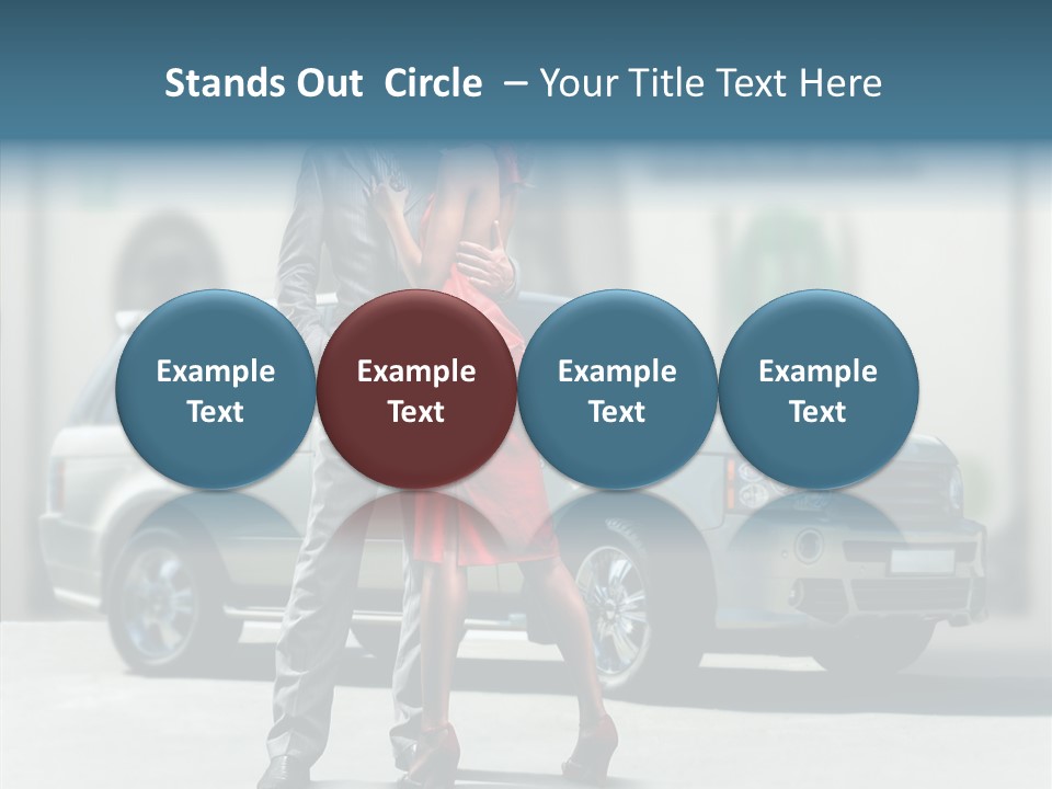 Couple And Car PowerPoint Template