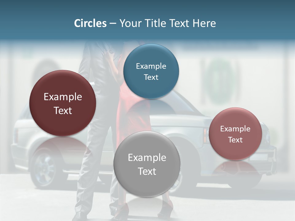 Couple And Car PowerPoint Template