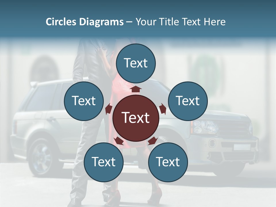 Couple And Car PowerPoint Template
