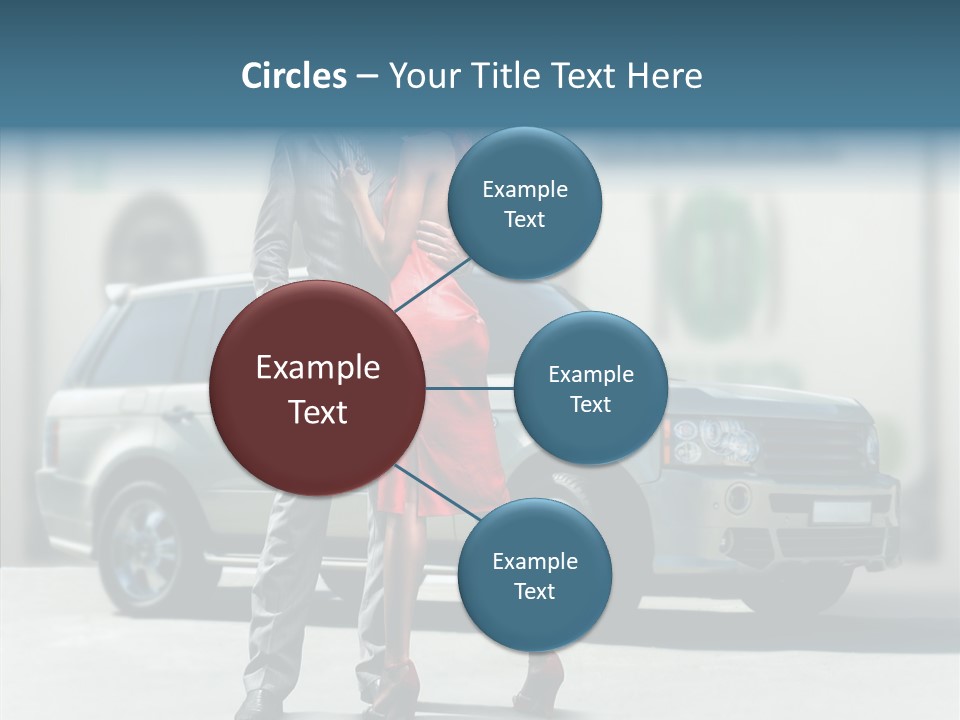Couple And Car PowerPoint Template