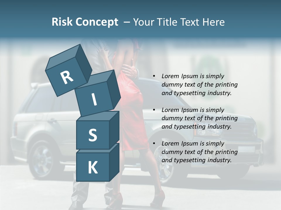 Couple And Car PowerPoint Template