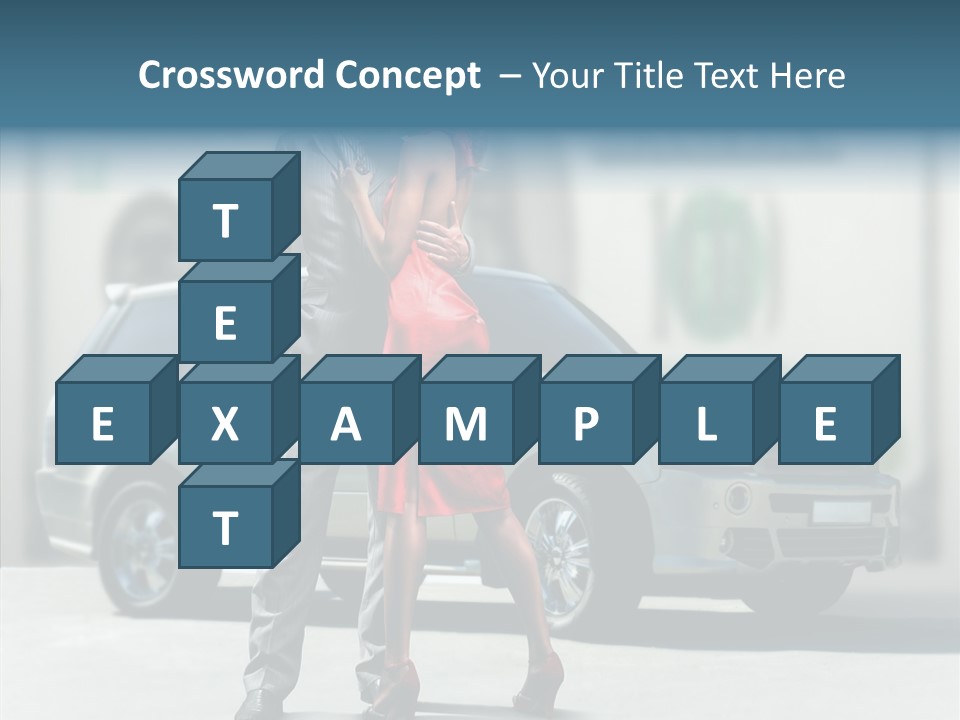 Couple And Car PowerPoint Template