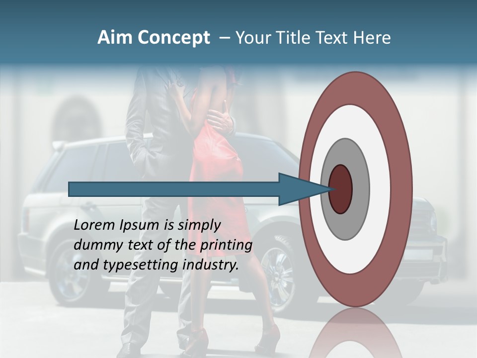 Couple And Car PowerPoint Template