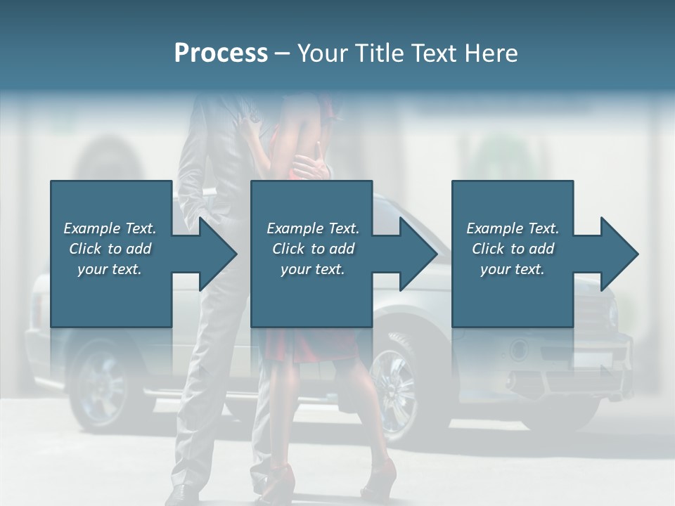 Couple And Car PowerPoint Template