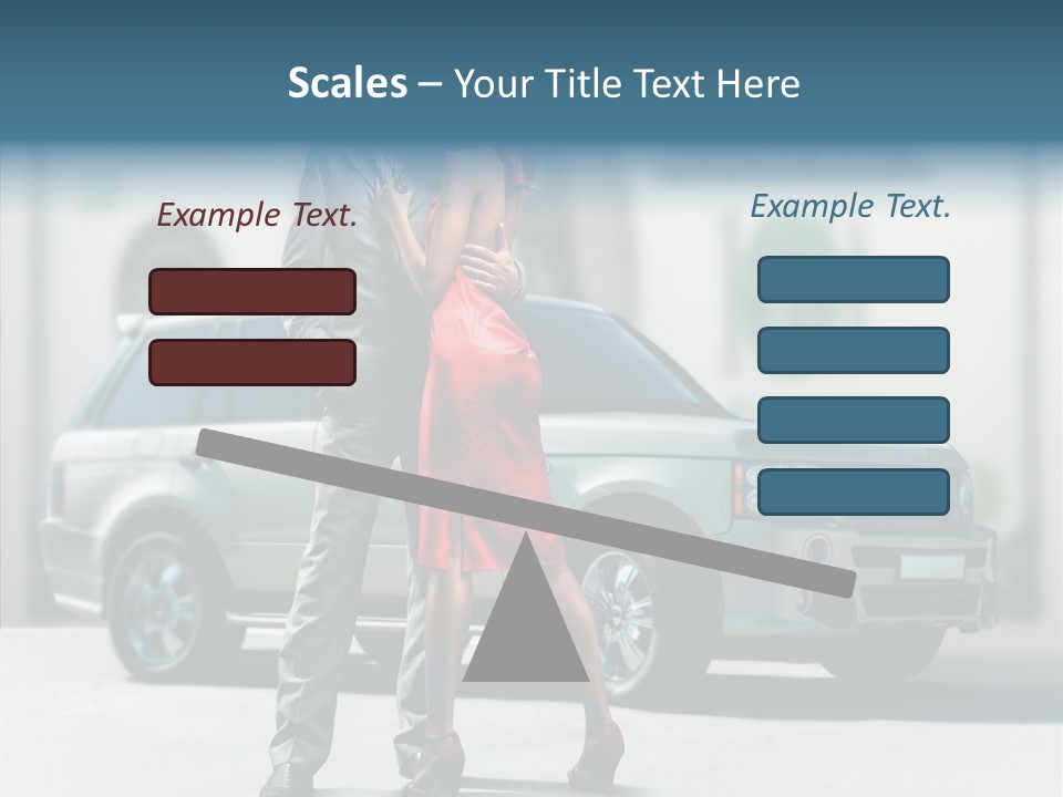 Couple And Car PowerPoint Template