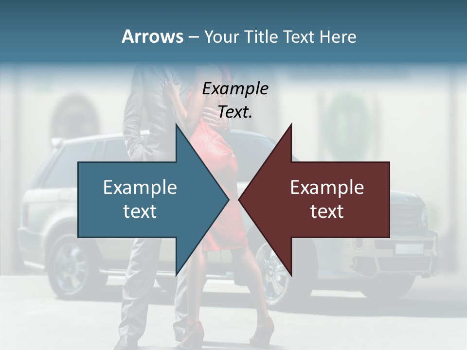 Couple And Car PowerPoint Template