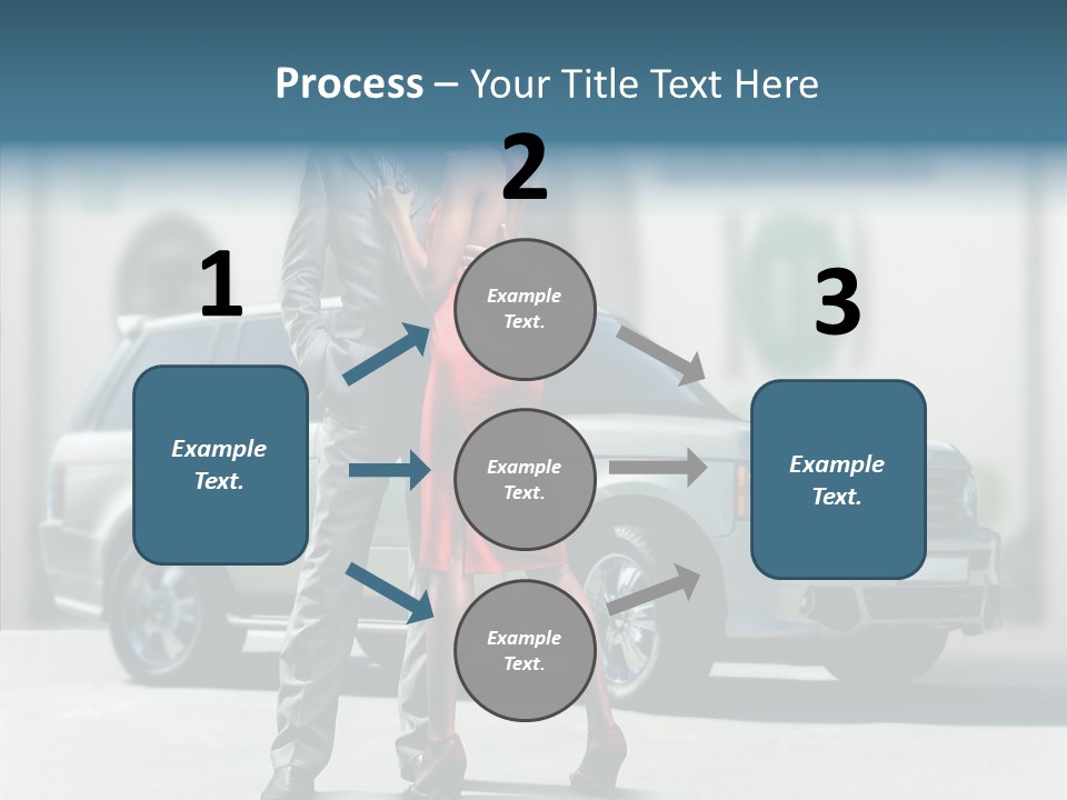 Couple And Car PowerPoint Template