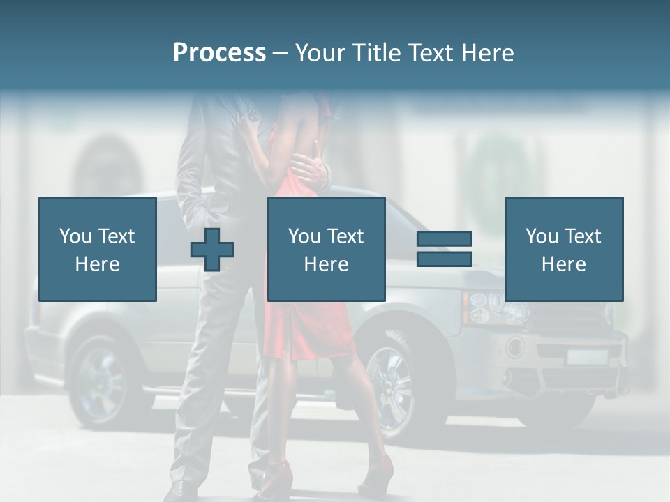 Couple And Car PowerPoint Template