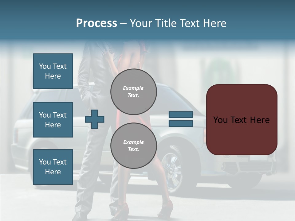 Couple And Car PowerPoint Template