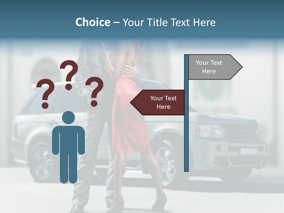 Couple And Car PowerPoint Template
