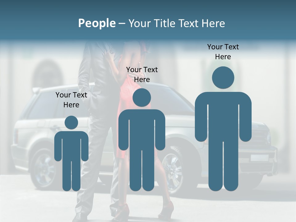Couple And Car PowerPoint Template
