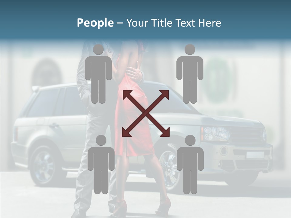 Couple And Car PowerPoint Template