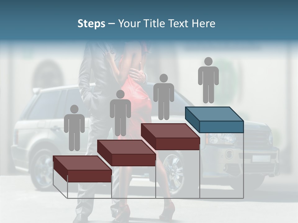 Couple And Car PowerPoint Template