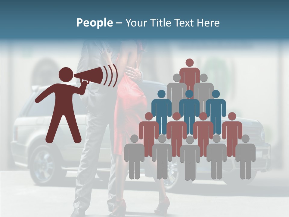 Couple And Car PowerPoint Template