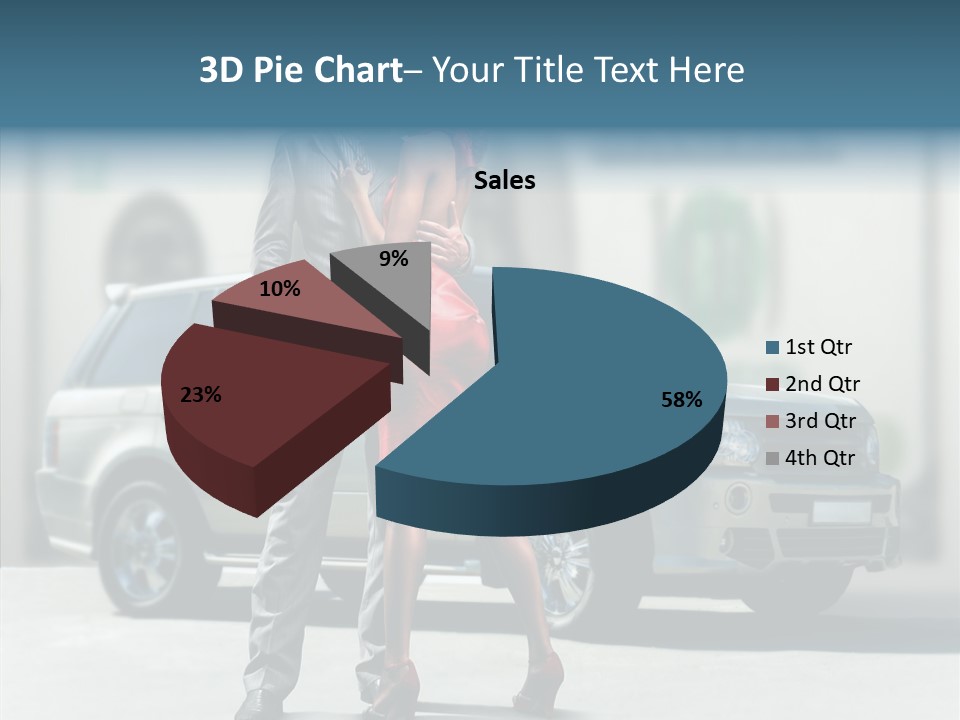 Couple And Car PowerPoint Template
