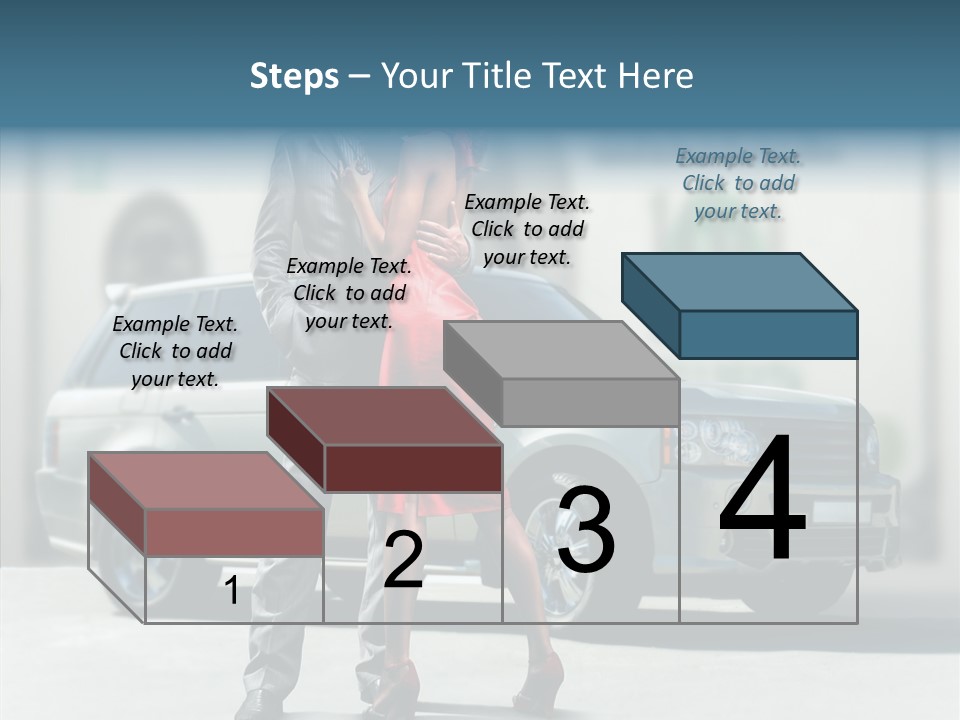 Couple And Car PowerPoint Template