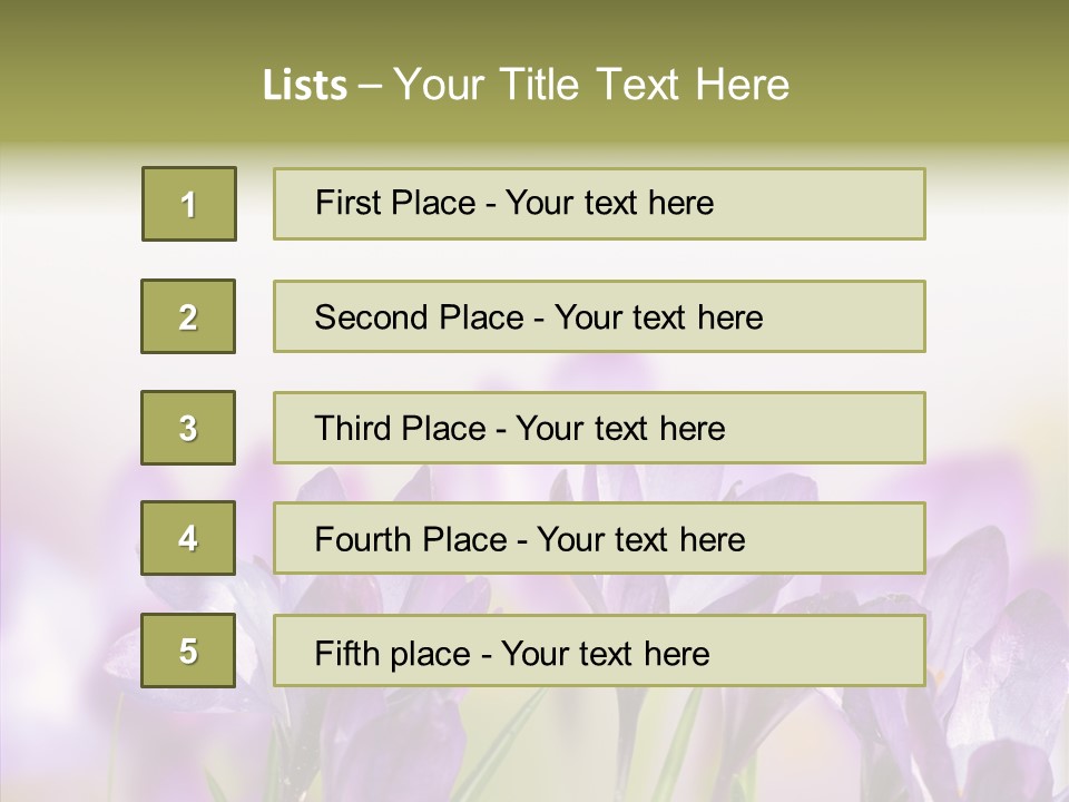 Beautiful Spring Flowers PowerPoint Template