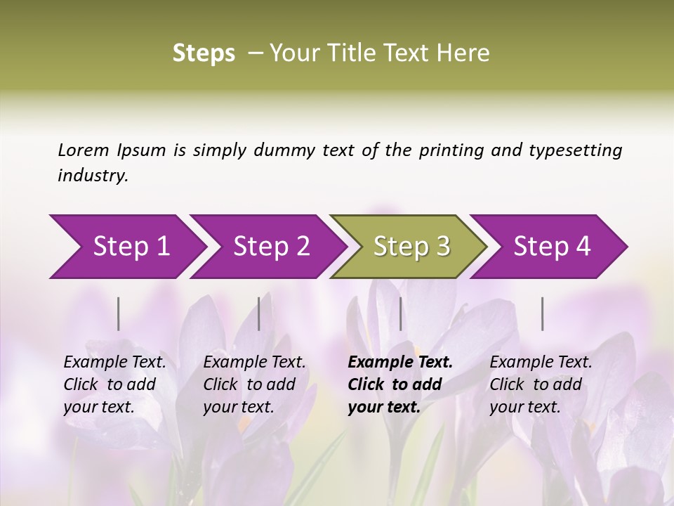 Beautiful Spring Flowers PowerPoint Template
